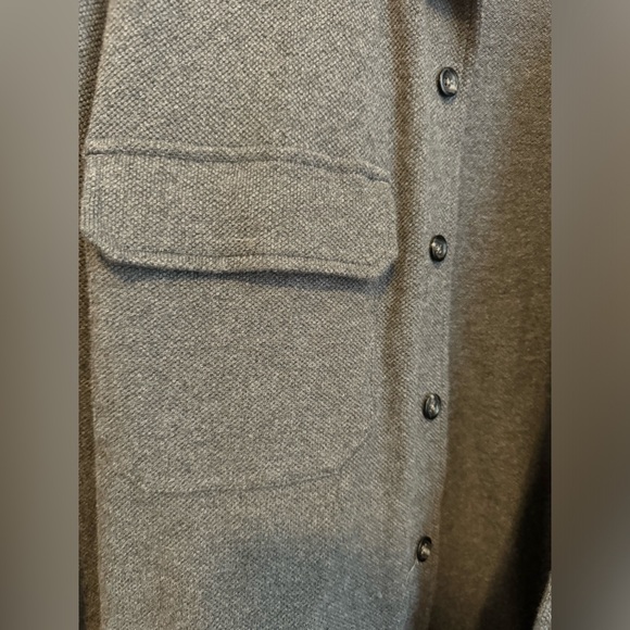 Vince Gray Twill Over Shirt Chore Jacket - M - Medium - Picture 6 of 9